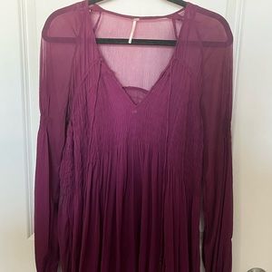 free people layered chiffon dress